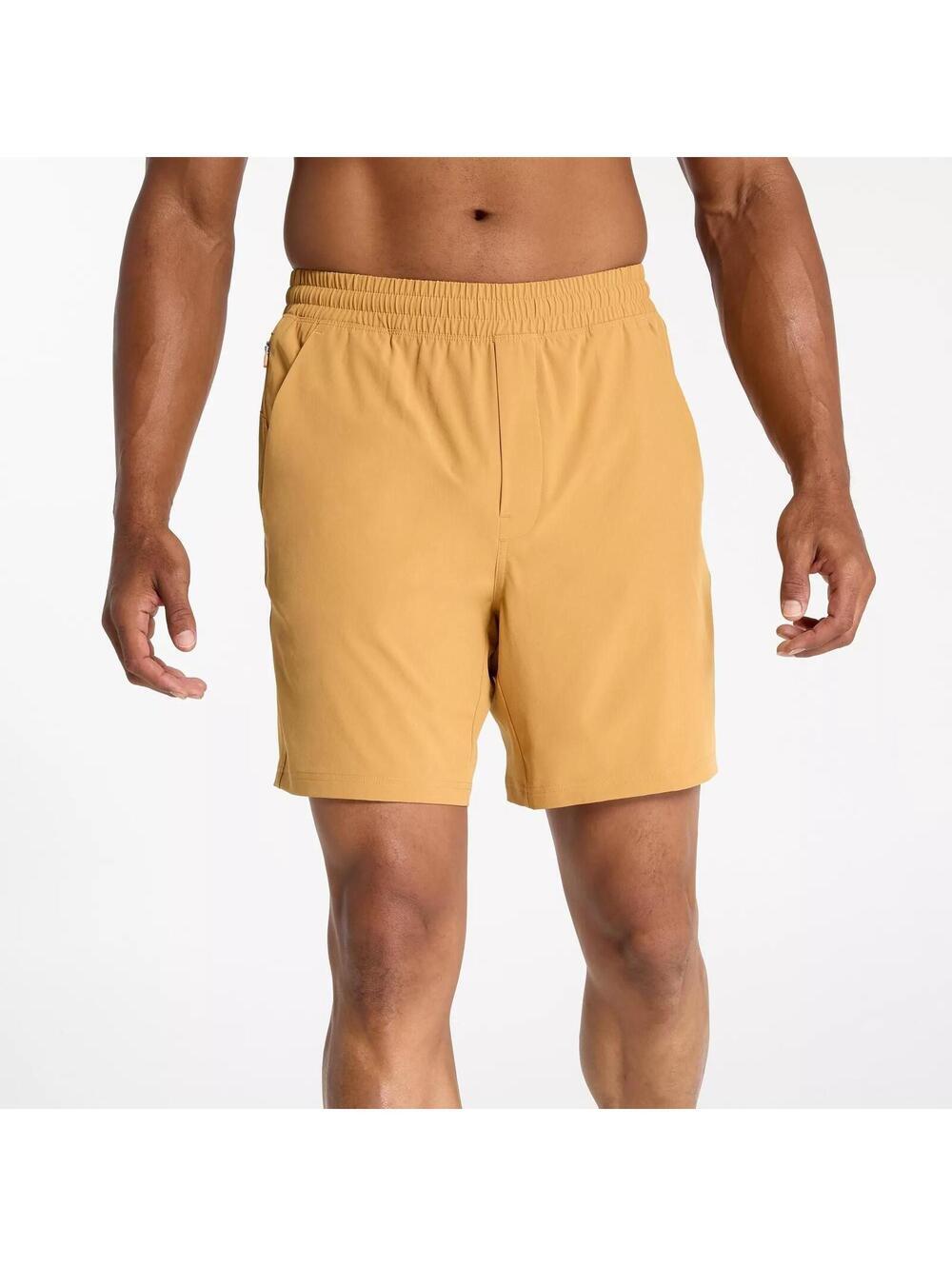 VRST Men's 7" All-in Lined Short, Small, Palomino Gold